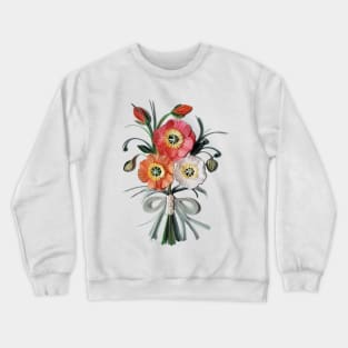 Printed Paper Quilling card/poppy flower card/ birthday card/mothers day card Crewneck Sweatshirt